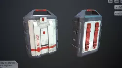 Sci-fi medkit Low-poly 3D model