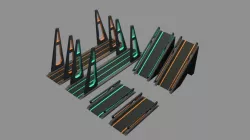 Small low-poly environment package Low-poly 3D model