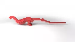 Smaug Minecraft Voxel Low-poly 3D model