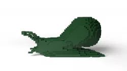 Snail Minecraft Voxel Low-poly 3D model