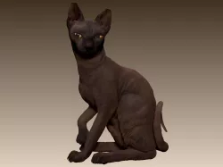 Sphinx cat 3D model