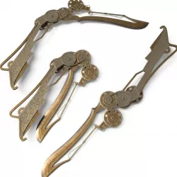 Steampunk Mechanical Knife Low-poly 3D model