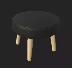 Stool footstool Chair Low-poly Unity ready Low-poly 3D  Low-poly 3D model