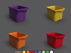 Storage Bin Low-poly 3D model