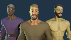 Stylized Human Male Low-poly 3D model