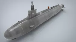 Submarine Nuclear Low-poly 3D model