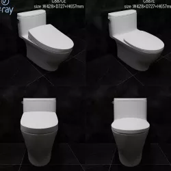 TOTO TOILET   C887CE  C887E Low-poly 3D model