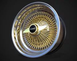 TruSpoke 100-Spoke Knock-Off reverse wire rim Low-poly 3D model