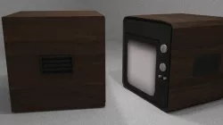 Two - Lowpoly-Old Television 3d Model-Game-Ready Low-poly 3D model