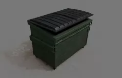 Urban Dumpster Low-poly 3D Model Low-poly 3D model