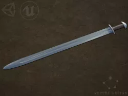 Viking Age sword type H Low-poly 3D model