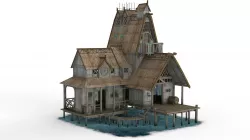 Viking House 03 Low-poly 3D model