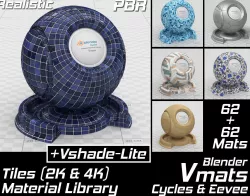 VMATS Tiles Material Library for Blender Cycles and Eevee Texture