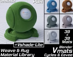 VMATS Weave and Rug Material Library for Cycles and Eevee Texture