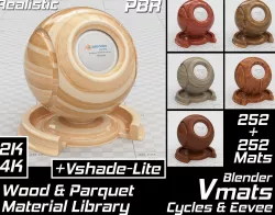 VMATS Wood and Parquet Material Library for Cycles and Eevee Texture