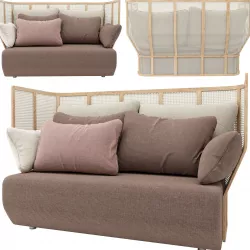 XISTERA HIGH BACK SOFA 3D model