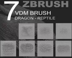 ZBRUSH VDM PACK REPTILE DRAGON 3D model