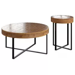 2 Coffee table d400 h550 and d800 h400 3D model