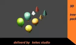 3D low poli tree object Low-poly 3D model