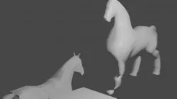 3d modles low poly horse Low-poly 3D model