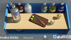 Absolut Vodka Drinks 3D model