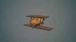 Airplane cartoon - 04 Low-poly 3D model