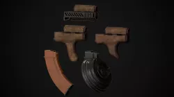 AKM-AK74 Attachments Vol 01 Low-poly 3D model