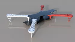 Alien 450 Quadcopter Frame Low-poly 3D model