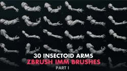Alien Insectoid Arms - 30 IMM Brush - Part I 3D model