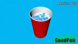 American Cup Low-poly 3D model