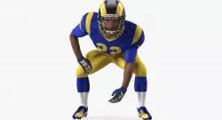 American Football Player LA Rams Rigged 3D model