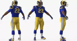 American Football Player Los Angeles Rams Neutral Pose 3D model