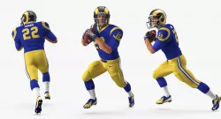 American Football Player Los Angeles Rams Running Pose 3D model