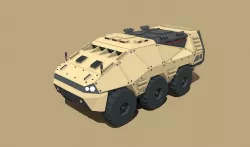 Amphibious APC Lowpoly Low-poly 3D model