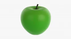 Apple fruit single 3D model