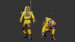 Astro-Biologist Scientist Character Model Low Poly RTS Unit Low-poly 3D model