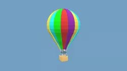 Balloon Cartoon Low-poly 3D model
