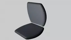Basic stadium chair Low-poly 3D model