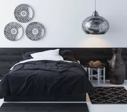 Bed in bedroom 3D model