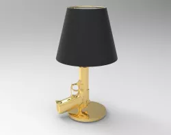Bedside Gun Lamp 3D model