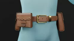 Belt pouches kit 3D model