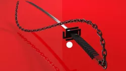 Black Katana -PBR shade -Bleach Anime style Low-poly 3D model