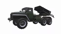 BM-21 Grad Low-poly 3D model