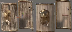 Boar Shield Low-poly 3D model