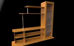 Bookcase Low-poly 3D model