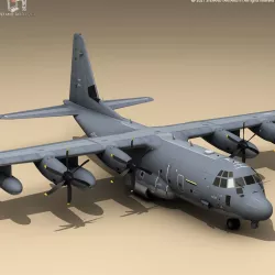 C-130 J USAF 3D model