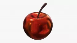 Cartoon apple fruit stylized 3D model