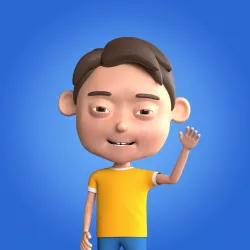 Cartoon Boy Rigged and Animated Low-poly 3D model