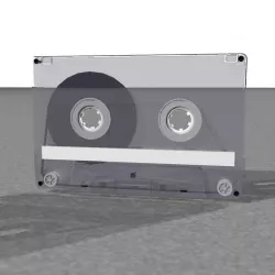 Cassette Tapes - Clear and Gray 3D model