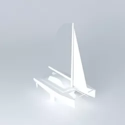 Catamaran white 3D model